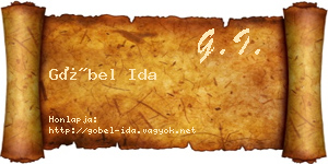 Göbel Ida névjegykártya