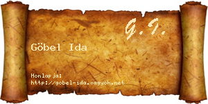 Göbel Ida névjegykártya