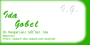 ida gobel business card